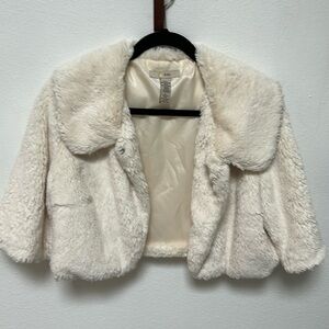 Faux Fur Jacket in cream color